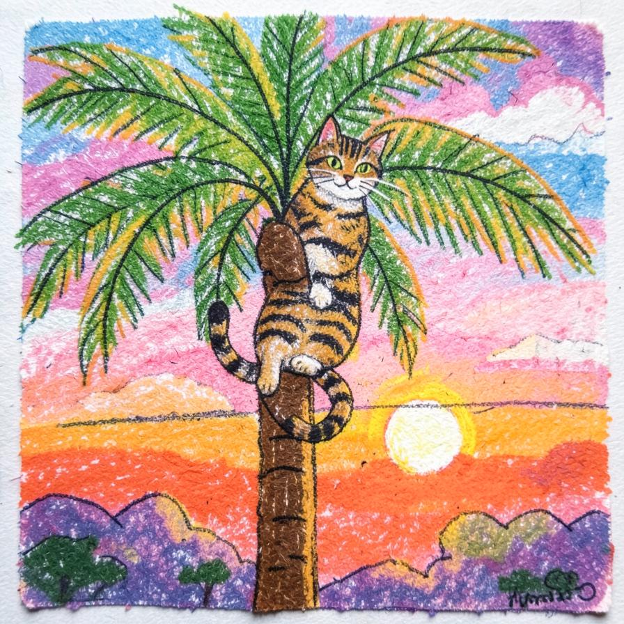 Кот занял палку